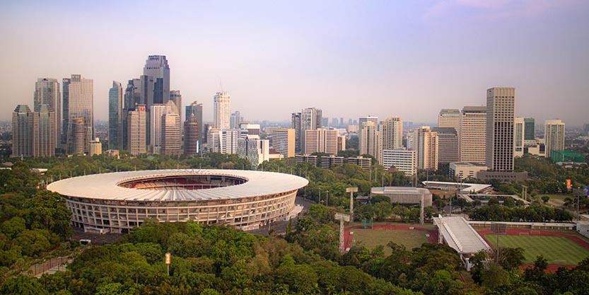 Stadium aerial view