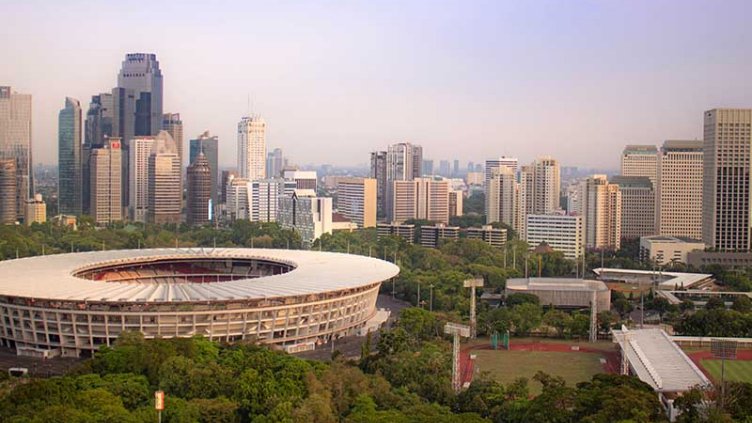 Stadium aerial view