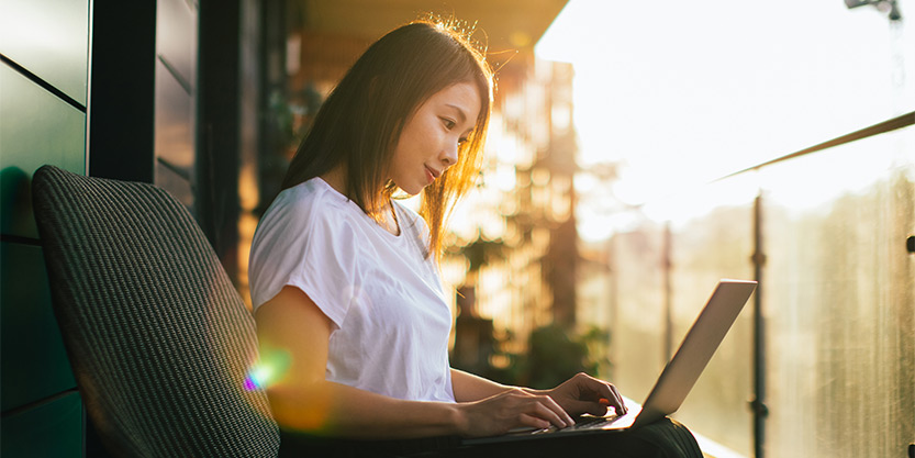 Women working with a laptop