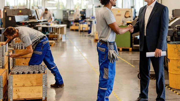 People working in a factory